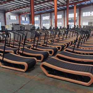 Wooden Curved LED Screen Manual Mechanical Cardio Exercise Machine for Home Gym Running Bodybuilding Calories WD-CT-400 100% Mec - Product Image 1