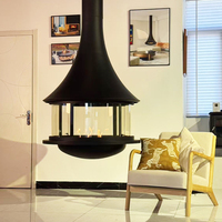 Poêle à bois suspendu, foyer suspendu pour brûler du bois, avec ou sans porte, taille et forme personnalisées, intérieur ou extérieur