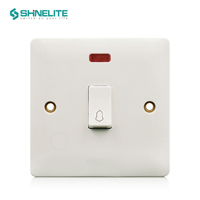 Interrupteur électrique de haute qualité standard britannique 45A interrupteur de cuisinière murale à double pôle