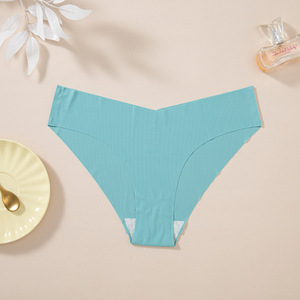 La migliore vendita di biancheria intima di seta di ghiaccio senza tracce di mutandine Laser <span class=keywords><strong>a</strong></span> forma di V senza <span class=keywords><strong>slip</strong></span> brasiliano senza cuciture perizoma <span class=keywords><strong>da</strong></span> donna - Product Image 1