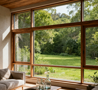 Profilé d'extrusion en PVC insonorisé, style industriel-moderne, pour la décoration extérieure des maisons, chambres et cuisines avec verre trempé.