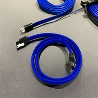 Kabel Data lurus SATA III 6Gbps untuk HDD SDD nilon kepang dengan selot pengunci yang ditargetkan untuk sistem penyimpanan kecepatan tinggi