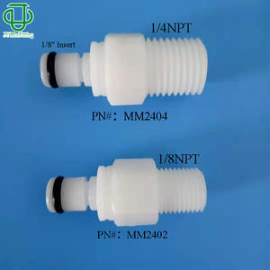 Conector macho roscado serie M 1/8-1/4 NPT de plástico POM para agua, aire, agua salada, conexión de rosca externa. - Product Image 2