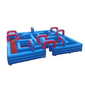 Labyrinthe gonflable d'enfants pour la lutte de pistolet à eau, labyrinthe gonflable vente commerciale labyrinthe gonflable extérieur bon marché pour des jeux d'étiquette de l'eau - Product Image 1