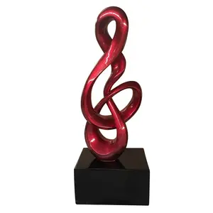 Adornos de resina con forma especial, artesanías para armarios del hogar, escultura abstracta de diseño rojo moderno, venta al por mayor