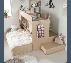 <span class=keywords><strong>Lit</strong></span> en bois pour enfants et bureau d'étude <span class=keywords><strong>Lit</strong></span> <span class=keywords><strong>gigogne</strong></span> en bois pour enfants avec bureau pour garçon et fille - Product Image 6
