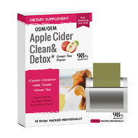 Clean Label Wellness Complément alimentaire au vinaigre de cidre de pomme en bandes buvables pour la gestion du poids, le soutien calorique et le soutien du métabolisme, facile à utiliser
