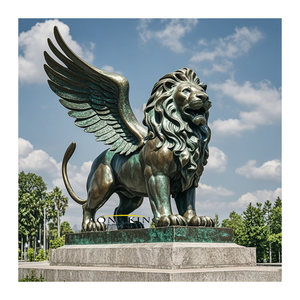 Uçan aslan heykeli bronz aslan heykeli kanatları ile <span class=keywords><strong>Mythical</strong></span> hayvan heykel özelleştirme - Product Image 1