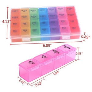 Portapillole Settimanale 4X/Giorno con 7 Scomparti Rimovibili e Contenitori Multicolore per Medicinali - Product Image 5