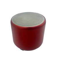 Altavoz Bluetooth portátil personalizado OEM para teléfono móvil, mini altavoz inalámbrico para selfies, pequeño, de acero y metal, color azul.