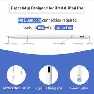 Stylet numérique capacitif actif pour écran tactile, compatible avec iPad Air 4 <span class=keywords><strong>5</strong></span> Pro 11 12.9 Mini 6 - Product Image 4