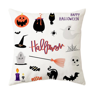 Halloween Throw Pillow Square Washable Decorative <b>Cushion</b> <b>For</b> Living Room Home Decor Spooky Pillowcase - Product Image 3