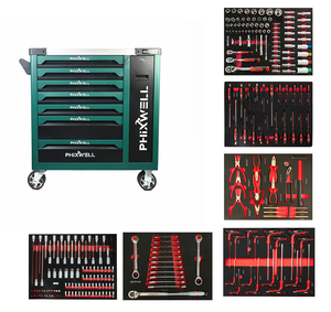 <span class=keywords><strong>Chariot</strong></span> d'atelier 7 tiroirs armoire à outils en métal <span class=keywords><strong>porte</strong></span> <span class=keywords><strong>coulissante</strong></span> latérale avec ensemble d'outils à main coffre à outils - Product Image 4