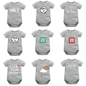 Usine en gros 100% coton bébé barboteuse à manches courtes body avec triangle imprimé décontracté été ramper costume ensemble - Product Image 6