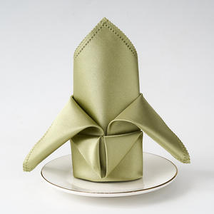 20x20 pouces de serviettes en tissu vert sauge eucalyptus sans couture avec bords ourlés pour mariages, fêtes et banquets - Product Image 2