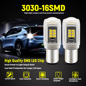 Lampadine per Luci Freno S25 1156 BA15S BAY15D 1157 P21/5W <span class=keywords><strong>LED</strong></span> Auto Strobo Flash Due Modalità <span class=keywords><strong>LED</strong></span> <span class=keywords><strong>P21W</strong></span> Luce Retromarcia DRL DC <span class=keywords><strong>12V</strong></span> - Product Image 2