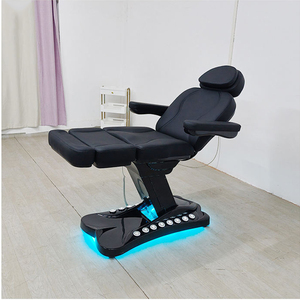 Cama de Spa Facial Médica de Alta Calidad en Oro Rosa, Muebles de Salón de Belleza, Cama de Terapia de Belleza Eléctrica Reclinable de 3 Motores - Product Image 4