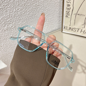 Nuevas gafas de ordenador TR90 con montura completa irregular, lentes antiluz azul para mujeres y hombres, gafas de moda estilo R6 1319A - Product Image 3