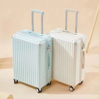 Lot de 3 valises de voyage avec compartiments, port de chargement USB, porte-gobelet pliable et roues multidirectionnelles – Tailles 20/24/26 pouces
