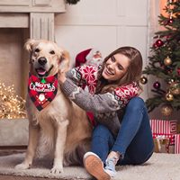 Bandana pour chien Noël classique Plaid écharpe pour animaux de compagnie Triangle bavoirs Foulard Joyeux Père Noël Bonhomme de neige Bandana pour animaux de compagnie pour chiens de taille moyenne