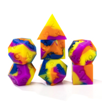 Dés à jouer D&D vierges en silicone magenta vif, faits à la main, à bords tranchants, 1 pièce, polyédriques, pour moulage DIY, pour jeux de rôle sur table Dungeons & Dragons
