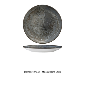 Plato de Cena Gural Crater con Impresión Digital, Porcelana Nueva, 27 cm, Suministros para Restaurantes, Vajilla para Catering, Venta al por Mayor - Product Image 3