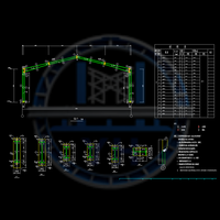 Plan de conception détaillée d'atelier d'usine en structure métallique personnalisée