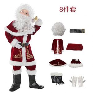 Disfraz de Papá Noel Rojo de Lujo en Oferta, Traje de Cosplay para Adultos y Niños - Product Image 6