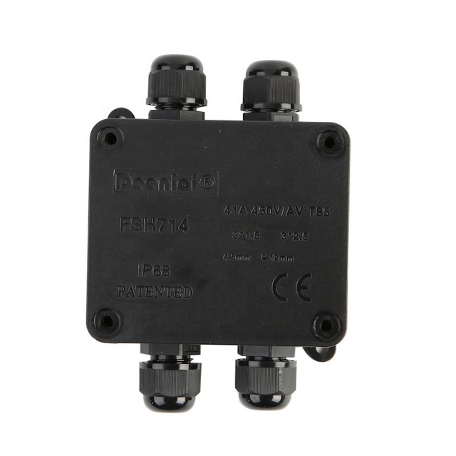 4 Way Outdoor Engineering Plastic Cable Junction Box IP68 Waterproof Flame Retardant Terminal protection Box