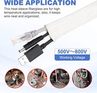 550 ℃   Funda de Fibra de Vidrio Resistente a Altas Temperaturas, Conducto de Cable Ignífugo