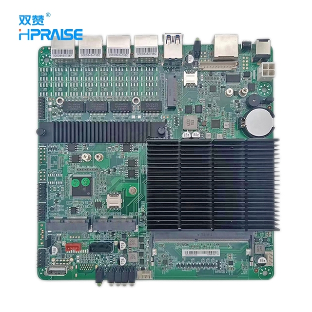 Fanless J4125 Processor DDR4 on Board 1000M Ethernet 4 LAN WIN 10 OS Industry MINI ITX Motherboard