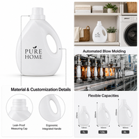Bouteille en plastique HDPE vide de 2 L avec bouchon doseur pour lessive liquide – Vente en gros