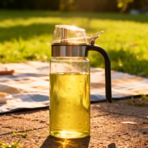 Bottiglia per Olio da Cucina Personalizzata, Dispenser <span class=keywords><strong>Antigoccia</strong></span> con Misurino in Vetro per Olio d'Oliva - Product Image 4