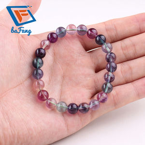 Bracelet de perles de pierres précieuses naturelles 6 8 10mm Bracelets extensibles en perles de pierre en vrac pour hommes femmes - Product Image 2