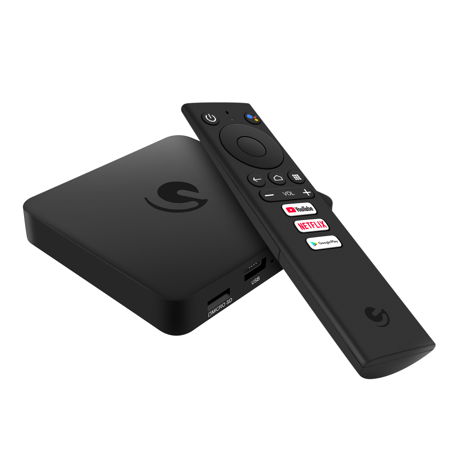 Hotselling atras Ematic certificado por Google Android 9,0 caja de TV 2,4G/5G Dual WIFI teclado inalámbrico