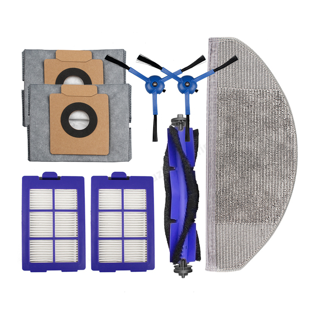 Spare Robot Vacuum Cleaner Accessories for Eufy X8 Replacement Vacuum Cleaner Part Main Side Brush Mop Filter Dust Bag Set