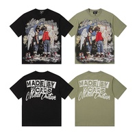T-shirt pour homme Hip Hop, impression de dessin animé de haute qualité, mode décontractée, manches courtes, vente en gros MIXED EMOTION T-shirt pour homme