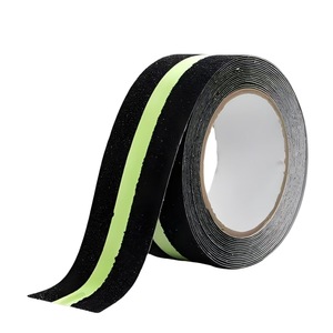 Rouleau de ruban antidérapant blanc et noir avec bande verte, ruban adhésif de sécurité pour sols, escaliers et rampes - Product Image 5