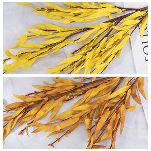 Branche de feuille de <span class=keywords><strong>bambou</strong></span> artificielle en PE en gros, <span class=keywords><strong>tige</strong></span> de <span class=keywords><strong>bambou</strong></span> vert à toucher réel pour bouquet de mariage, décoration tropicale pour vase DIY à la maison - Product Image 4