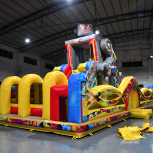 Parque temático de Robot inflable gigante, tobogán de castillo hinchable inflable para exteriores, parque infantil de ciudad divertido inflable a la <span class=keywords><strong>venta</strong></span> - Product Image 4