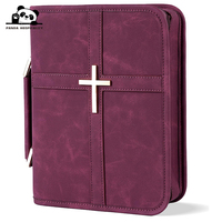 Boîte cadeau chrétienne, étui de protection pour Bible en cuir vegan, sac pour Bible avec poche pour téléphone