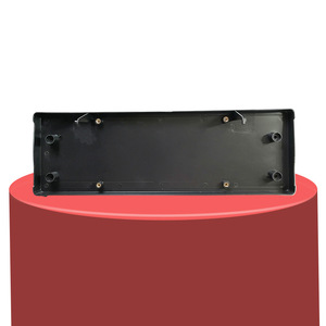 Support de plaque d'immatriculation avant BMW Série 5 G30 G38 205 mm, cadre ABS noir, compatible 2016-2019 - Product Image 1