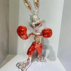 Statua in Resina Personalizzata Design Pop Art Moderno, Scultura da Interno Donald Duck Lucida con Tecnica <span class=keywords><strong>di</strong></span> Pittura del Personaggio Carino - Product Image 1