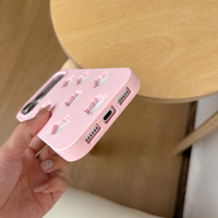 Coque de téléphone tendance et mignonne avec découpe tête de chat pour iPhone 17 Pro Max 16, motif chaton, en silicone souple respirant, protection intégrale