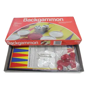 Set di giochi da tavolo per scacchi backgammon in carta da stampa logo personalizzato