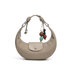 <strong>QuiteS</strong> 2026 New Beaded Pu Zipper Dumpling Shoulder Crossbody Underarm Pea Bag Small Casual Party Elegant Handbag for <strong>Women</strong> - Product Image 4