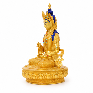 Statua di Vajrasattva in Rame Dorato OEM, Scultura Artigianale di Divinità Buddista Tibetana Placcata Oro per Templi e Santuari, Vendita all'Ingrosso - Product Image 2