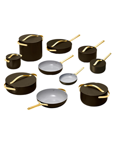 Juego de Ollas de Cocina de Aluminio al por Mayor con Tapa de Vidrio, Aptas para Inducción, para Uso Familiar, No Tóxicas, Libres de PFAS - Product Image 1