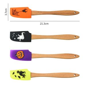 Natale cartone animato Non bastone resistente al calore 4 pezzi in Silicone raschietto Set Mini manica di cottura per l'utilizzo di pasta per utensili da forno - Product Image 5