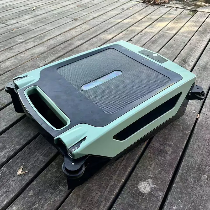 Pembersih kolam Solar 12W otomatis, Robot pembersih kolam renang gaya permukaan air tanpa kabel dapat diisi ulang
